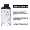 Mens Wide Brim Detachable Net Mesh Veil Sun Hat M/L