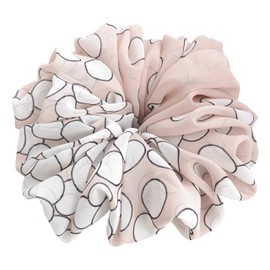 26 Colors Available, Colorful Big Scrunchies for Hair, Soft Chiffon Ponytail Holder, Cute Birthday Gift for Women Girl Teen, Holiday Accessory (Light Pink)