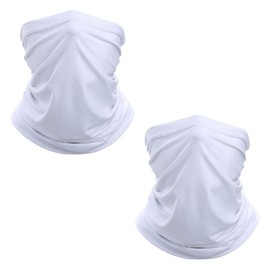 Snood Face Mask UK Made Snoods for Men, Women - x2 Windproof Scarf Mask Face Covering Polyester White
