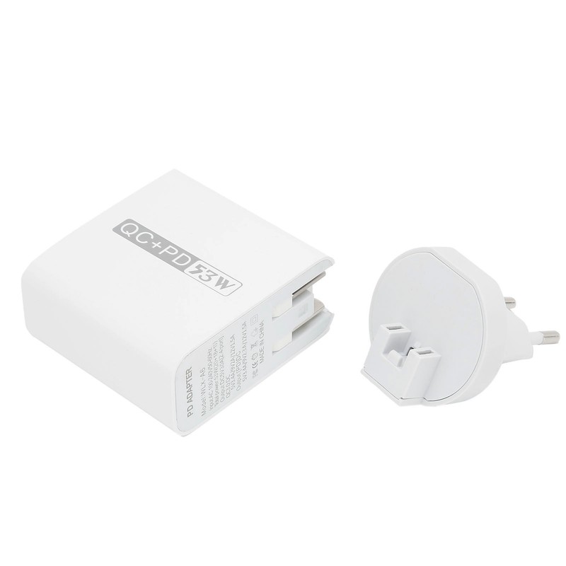 53W 4 Port Mobile Phone Charger 20W PD QC3.0 Fast