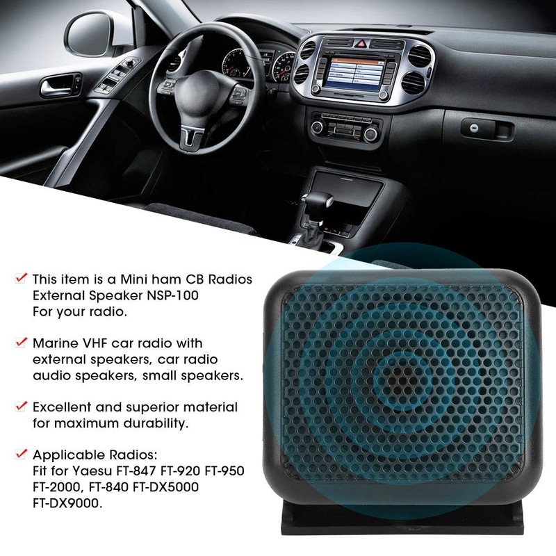 External Speaker, CB Radio Rectangular Mini NSP-100 Radio for Car
