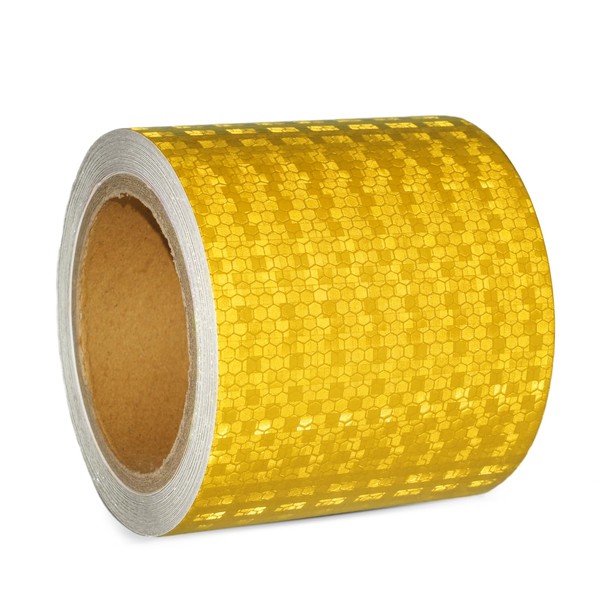 XFXIA Reflective Tape Yellow 4" X 66ft Waterproof Reflective Warning