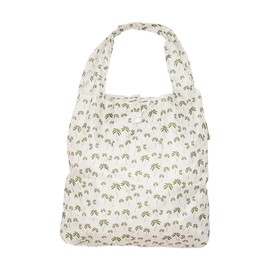 ECO CHIC Lightweight Foldable Reusable Shopping Bag Water Resistant Tote Bag (Palm Tree Beige)