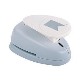 Rayher Paper Craft Punch with Banner Design, Lever Punch for Card Making and Scrapbooking, 5.08cm, 2", 69210000