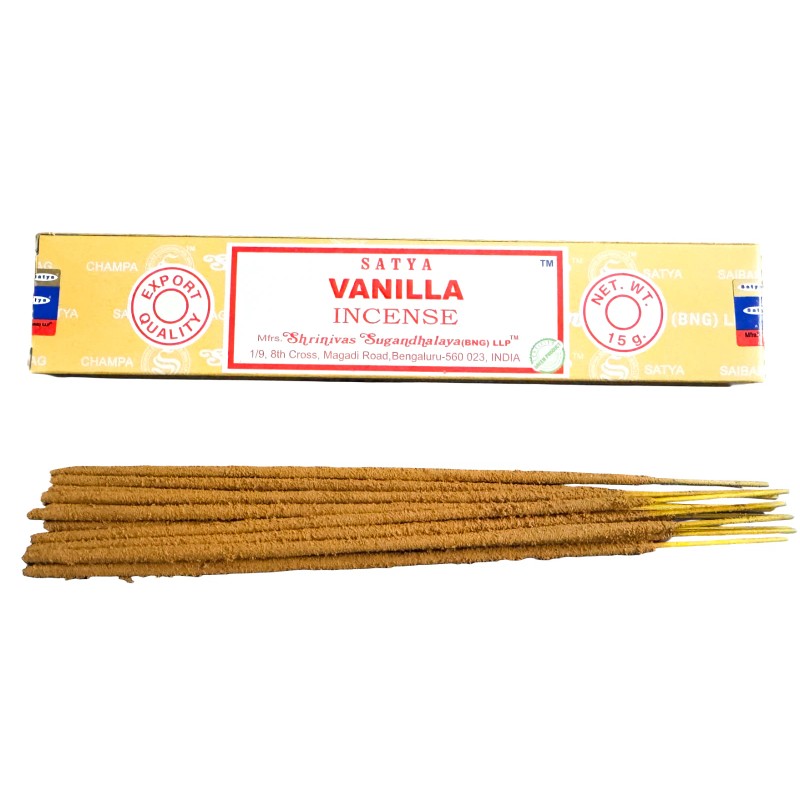Satya Vanilla Incense Sticks - Pick 15-30-60-90-18 - 1 box