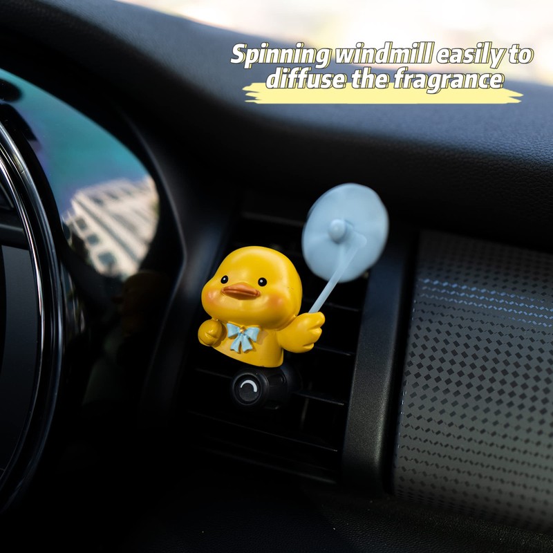 ADR. Cute Duck Car Air Fresheners Vent Clips Aroma Diffuser