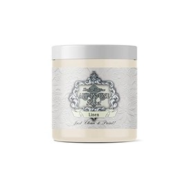 ALL-IN-ONE Paint, Linen (Off White), 8 Fl Oz Sample. Durable cabinet and furniture paint. Built in primer and top coat, no sanding needed.