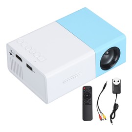 Mini Projector 1080P Full HD Portable Movie Projector Home Theater Movie Projector for Kids 100‑240V Blue White EU Plug