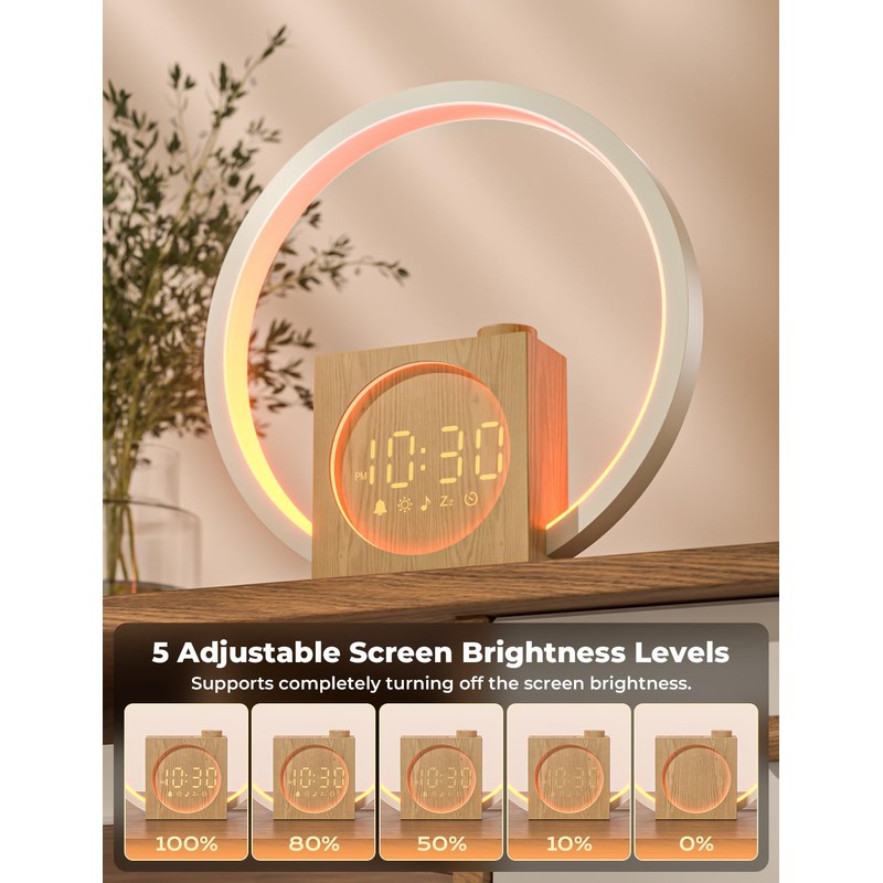 LIORQUE Sunrise Alarm Clock Wake Up Light, 30 Soothing Sounds