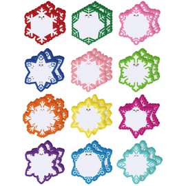 24 Pcs Snowflake Christmas Sticky Notes Snowflake Shaped Christmas Notepads Self Adhesive Christmas Note Pads Bulk Removable Funny Holiday Sticky Notes for Memo Christmas Home School Office Decoration