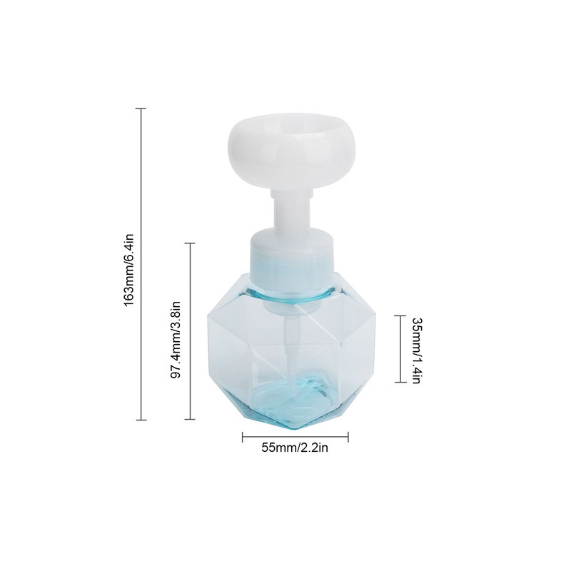 3Pcs PETG Flower Foam Bottle 300ml Mousse Pump Bottle Hand