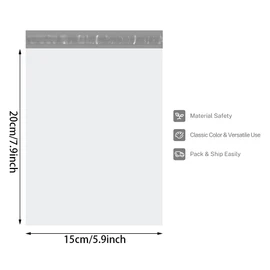 QOOWFEANIG 100Pcs Metronic Poly Mailers,15x20cm Self-Sealing Shipping Bags, Durable Thick Mailing Envelopes for Clothing & Small Items