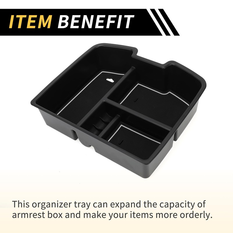 REPAIROCK Center Console Organizer Tray for Chevy Silverado 1500 for