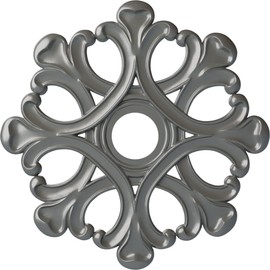 Ekena Millwork CM20ANSLS Angel Ceiling Medallion, 20 7/8"OD x 3 5/8"ID x 1"P, Hand-Painted Silver