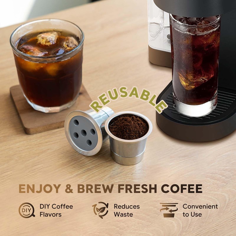 Stainless Steel Reusable K Cups for K eurig Supreme &