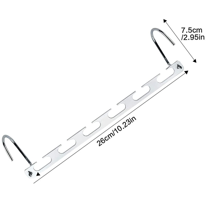 8 Pack Metal Space Saving Hangers, Stainless Steel Space Saver