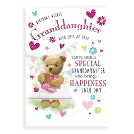 Regal Publishing Cute Birthday Card Granddaughter - 9 x 6 inches