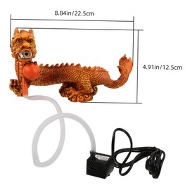 Hohopeti Hanging Dragon Pendant for Fish Tank Lifelike Dragon Figurine Decoration for Aquariums Unique Garden Tiny Statues Eye Catching for Home Office