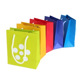 immi 5 Gift Bags Alternative to Gift Wrap (Purple/Star)