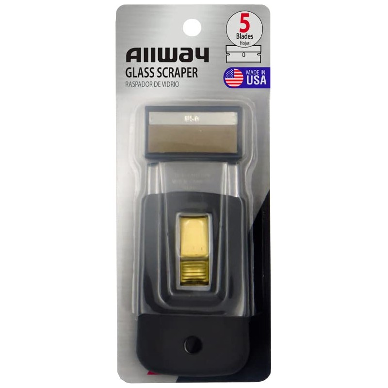 ALLWAY SGS07307 Safety Glass Scraper with 5 Blades
