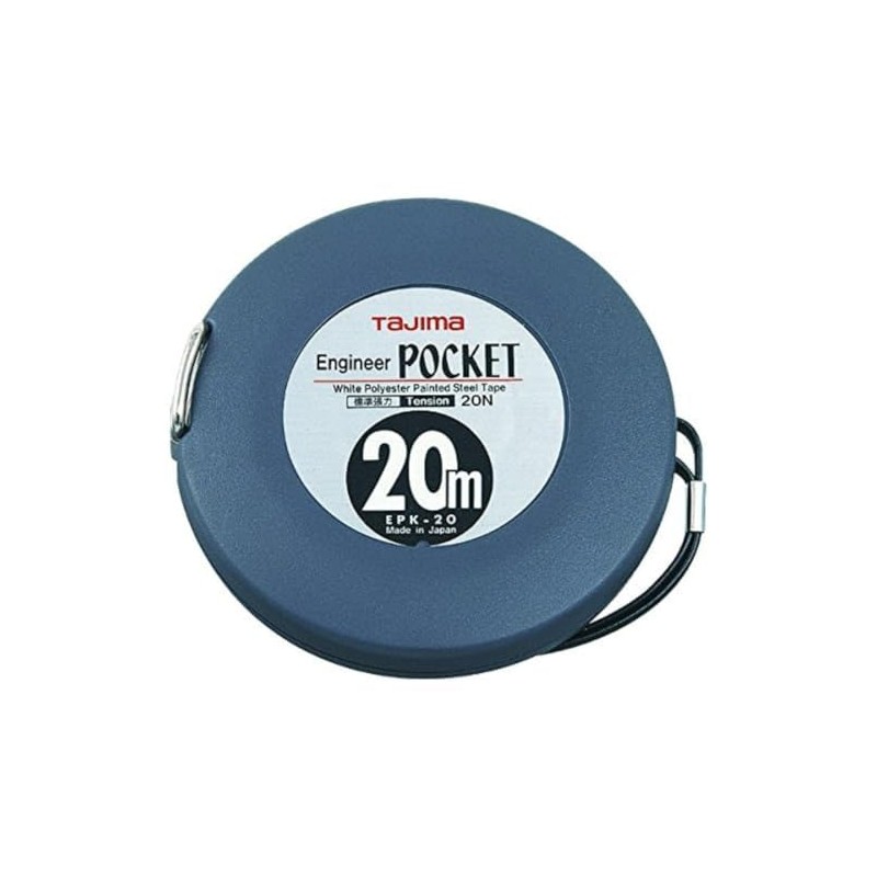 Tajima EPK20MW Engineer Pocket Long Tape, Grey, 20 m x