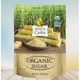 DULCE CAÑA - Organic Sugar, Made from Certified Raw Organic Cane - 2 Lbs Bag