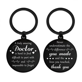 ENGZHI Doctor Gifts Doctor Appreciation Keychain, Thank You Doctor Present for Men Women, Retirement Christmas Birthday Gift Ideas