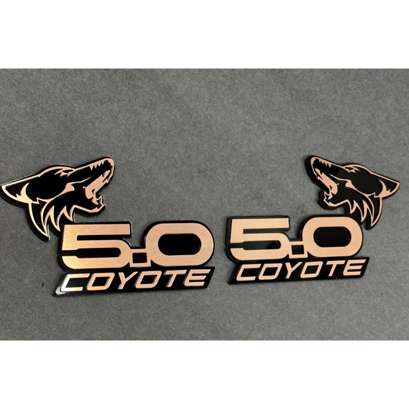 usa Standard COYOTE 5.0 Emblem Badges Bronze On BLACK EDITION