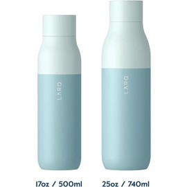 LARQ Bottle Twist Top 17 oz - Insulated Stainless Steel Water Bottle | Thermos, BPA Free | Reusable Water Bottle for Camping, Office, and Travel | Keep Drinks Cold and Hot, Seaside Mint