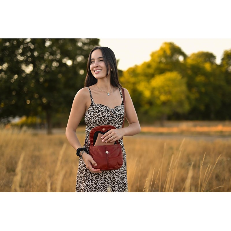 Gusti Iselin Leather Shoulder Bag Party Bag Festival Bag Leather