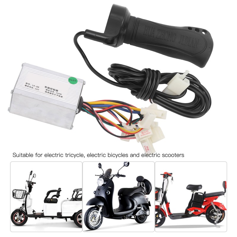 Electric Scooter Controller Set 24V 250W Brushed Controller and EBike