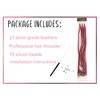 21 Natural & Hot Pink Color Hair Feathers - 7”-