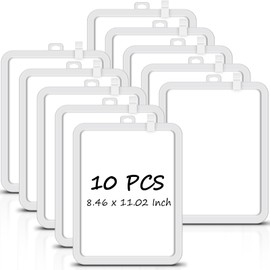 Outus 10 Pcs Dry Erase Mini White Boards 8.5 x 11'' Small Magnetic Whiteboard Double Sided Colored Writing Boards for Kids Students Locker Fridge(White)