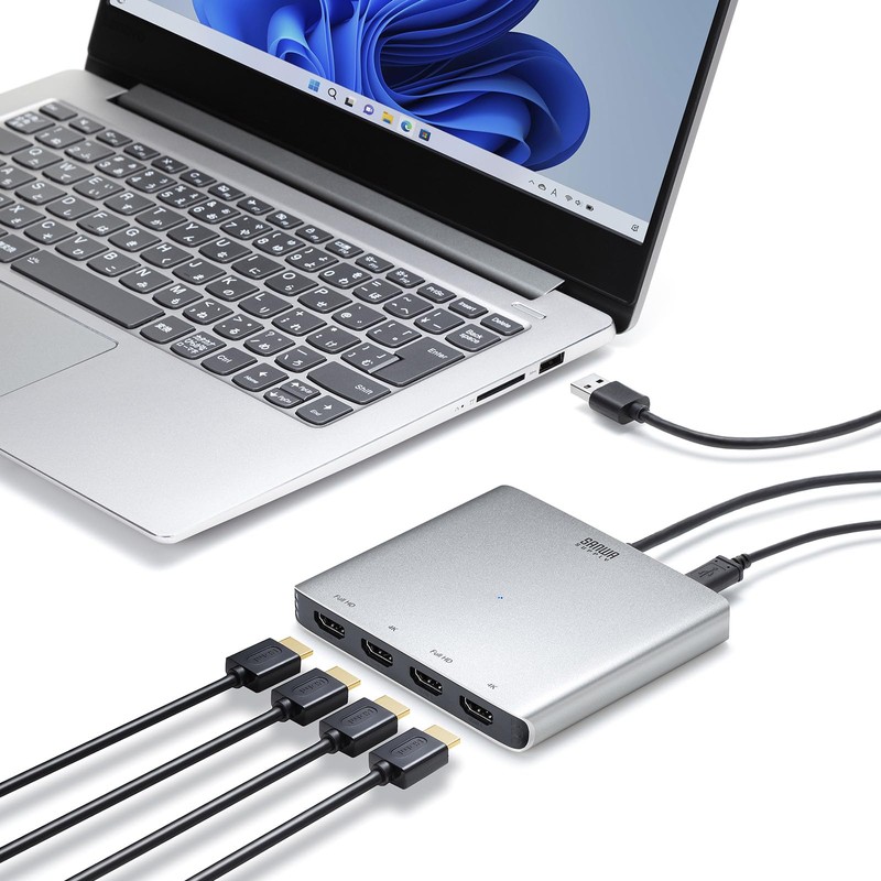 Sanwa Supply USB-C VU3HD7 USB to HDMI Display Adapter (4K