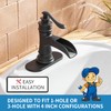 BWE Waterfall Bathroom Faucet Matte Black Bathroom Sink Faucet with