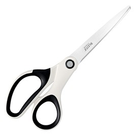 Leitz Titanium Scissors, Right or Left Handed Ambidextrous, 6.7 x 1.5 x 15 cm, Office Stationary, Ergonomic Handle, WOW Range, Pearl White