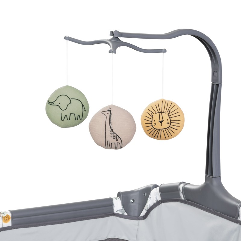 Baby Trend Nursery Center Playard - Animal Jubilee, Grey, Infant