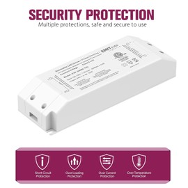 EMITEVER Triac Dimmable Driver,2 Packs 60W Power Supply,AC 120V to DC 24V Transformer,Compatible with Lutron and Leviton Dimmers,for LED Lighting,Class 2,ETL Certified