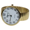 Ladies Large Number Face Stretch Band Watch Gold 1262G