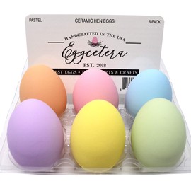 Eggcetera Ceramic Nest Eggs 6-Pack (Pastel)