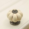 ESreake Yusheng 5 Pack Yellow Vintage Ceramic Pumpkin Cabinet Knobs
