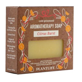 Plantlife Citrus Burst Bar Soap - Moisturizing and Soothing Soap for Your Skin - Hand Crafted Using Plant-Based Ingredients - Made in California 4.5 oz Bar