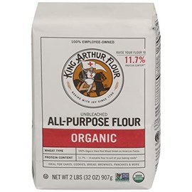 King Arthur Organic All Purpose Artisan Flour, Unbleached, 2 LB (Pack of 12)