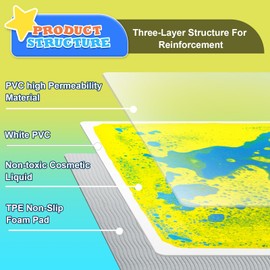 Toddlers Sensory Liquid Floor Tiles - 4 Pack Liquid Tiles for Kids Sensory Play & Motor Skills Development, Safe Non-Toxic Lava Sensory Mats for Classroom, Home, Daycare Gifts Toddlers with Autism