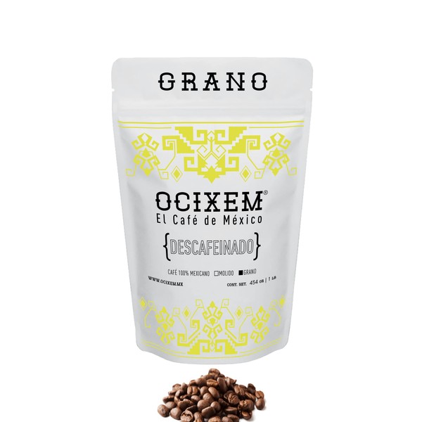 OCIXEM, Café en Grano Descafeinado, 454 gramos