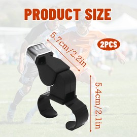 MEKEET 2PCS Whistles Sports Finger Grip Whistle Loud Crisp Sound Whistle Tooth Guard Referee Whistle Handheld Whistle Netball Whistle for Training and Outdoor Camping