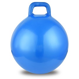 Hopper Ball, Hopping Toys for Kids, 17inch Bouncy Ball with Handle for Boys Girls Aged 3-8, Inflatable Bounce Jumping Toy (Blue)