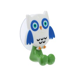 SandT Collection Owl Suction Toothbrush Holder for Mirror Wall - Green