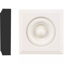 House of Fara (Box of 10) 7/8X3-1/2 Door and Window Molding MDF Rosettes