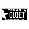 Quiet Any State Aluminum Car Vanity License Plate Tag Black